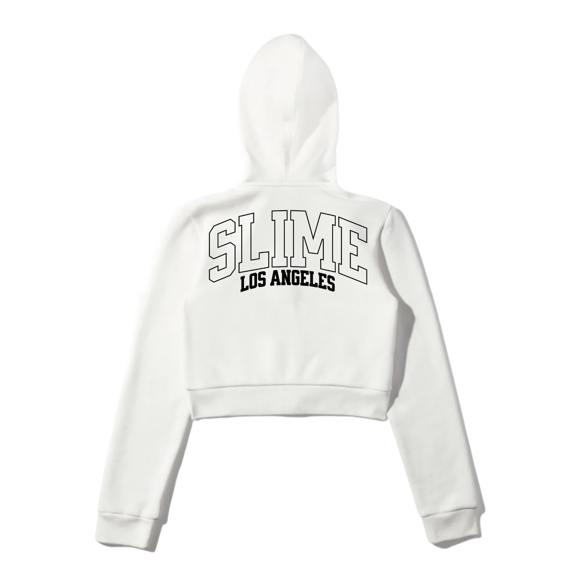University Full Zip Crop Hoodie
