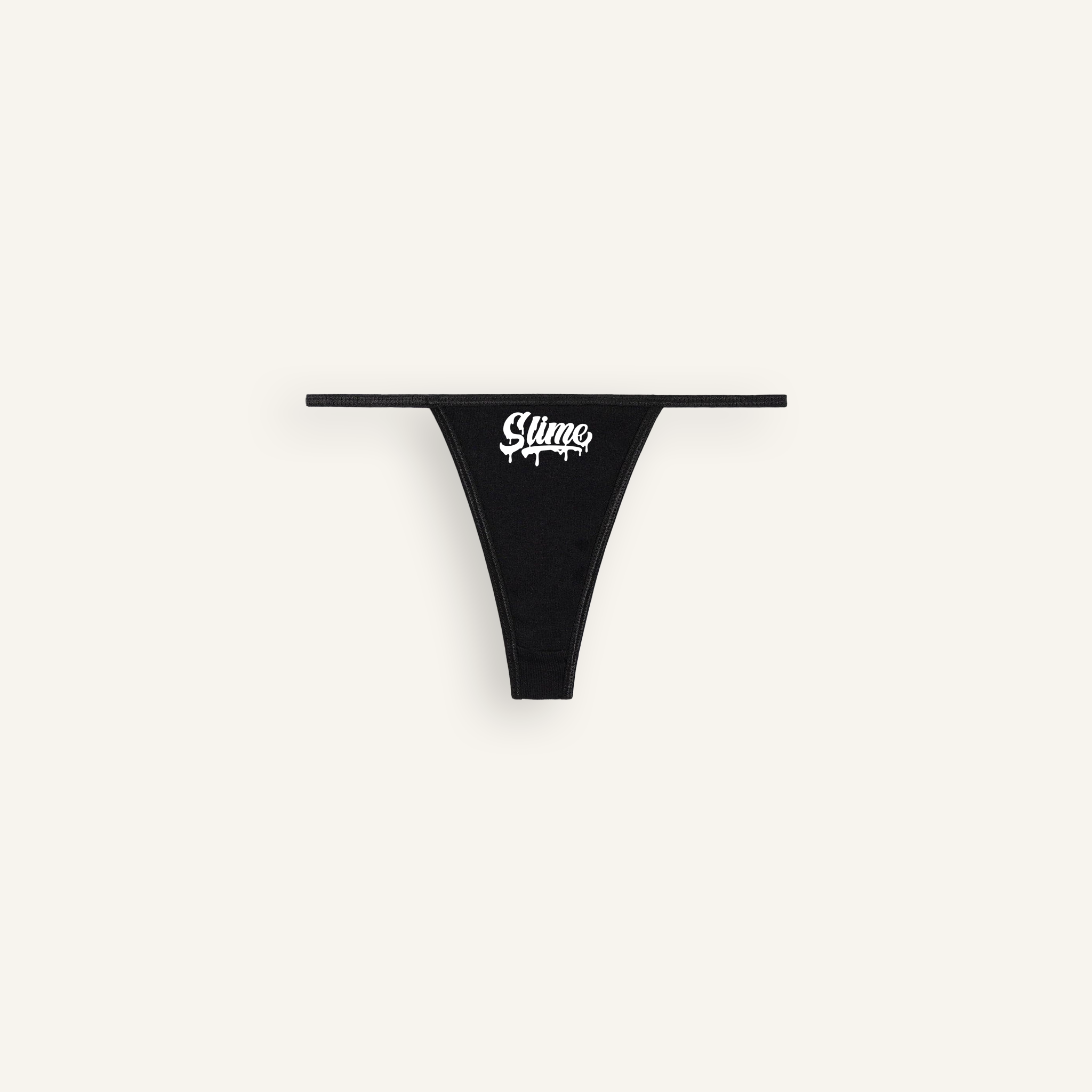 BLK Baby Rib Thong