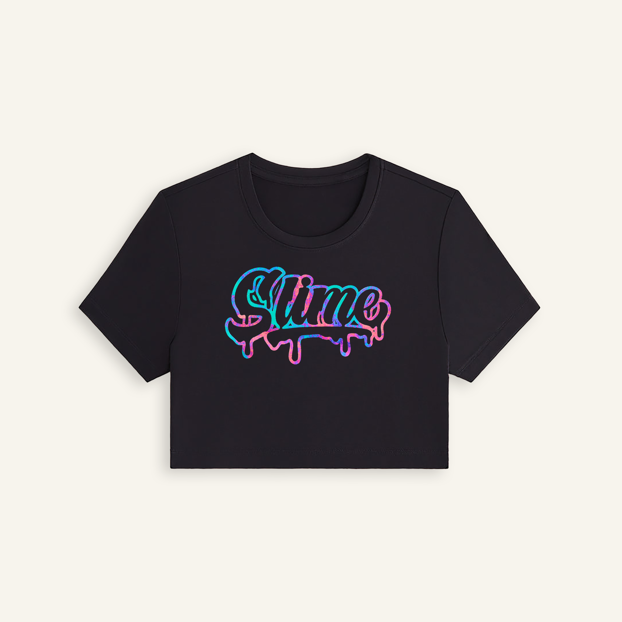 Rainbow Slime Crop T-Shirt